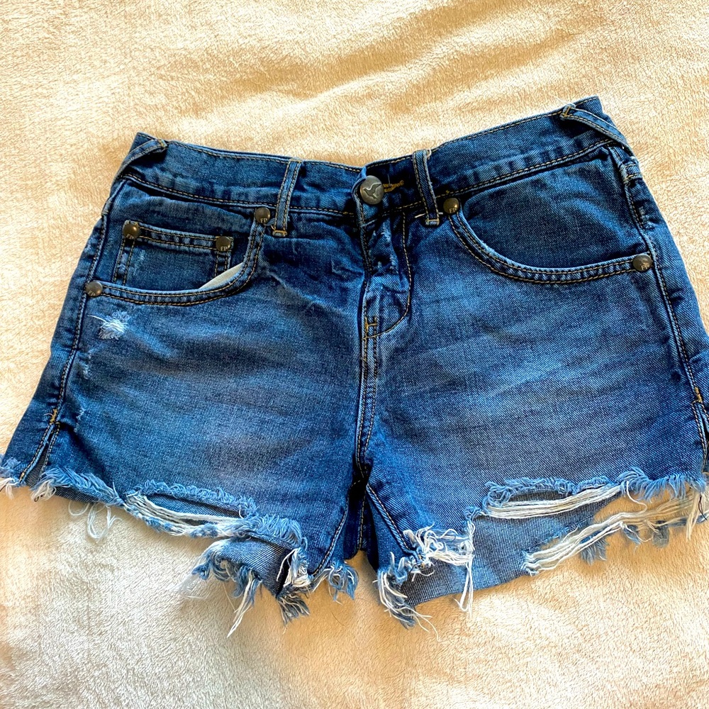 Free People Jean Shorts